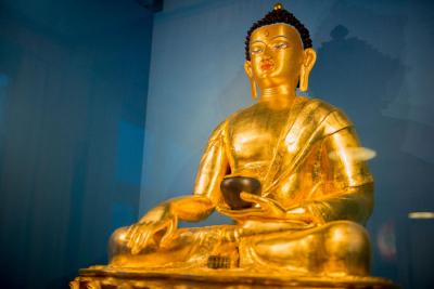 Buddha-Skulptur im Tibet-Zentrum. Foto: Patrice Kunte